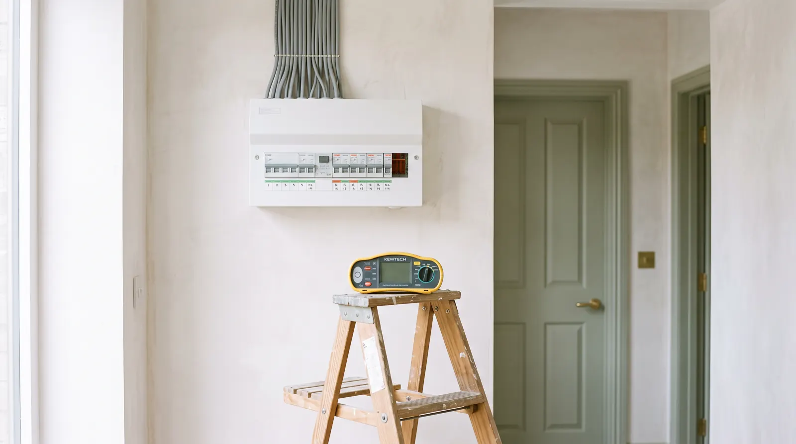 Newly installed consumer unit with RCBO protection in a Kent home